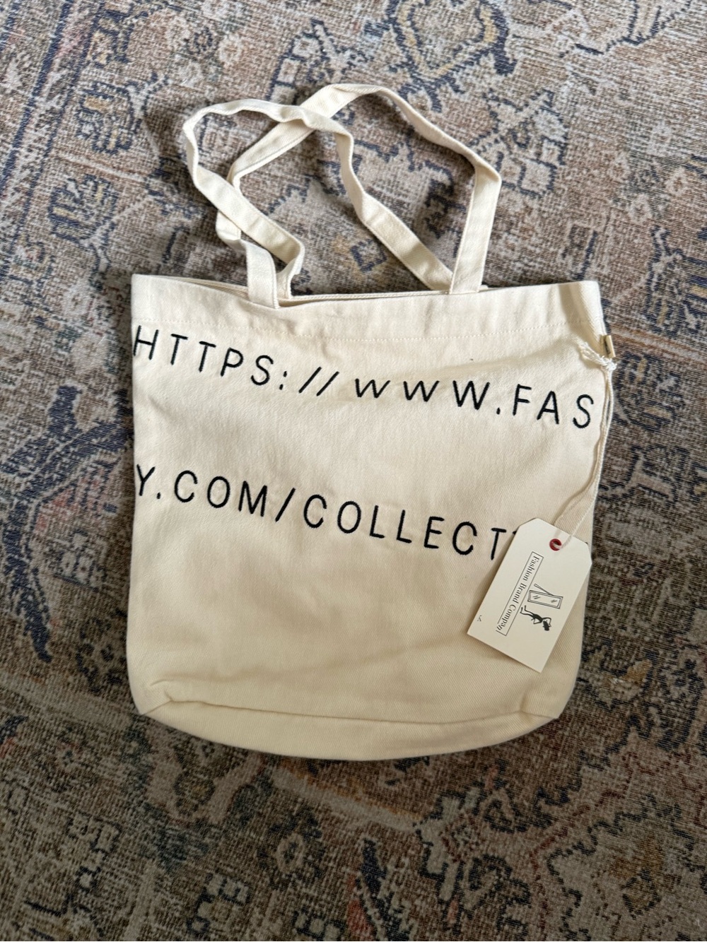Fashion Brand Company URL Cream Canvas Tote